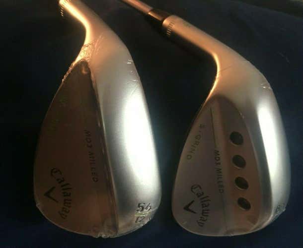 Brand New Callaway MD3 Milled Satin Chrome Wedge Set - Sand & Lob Wedge - Lefty