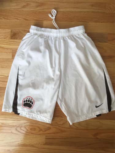 Game-worn Brown University Nike Home Game Jersey Shorts Adult