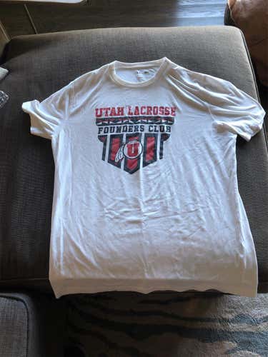 Utah Lacrosse Founders Club White Shirt (Medium)