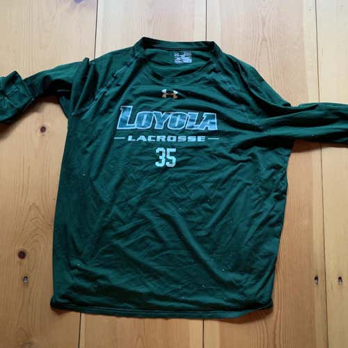 Green Loyola Long sleeve Under Armour Shirt