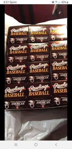 Rare Dozen Rawlings American League Baseballs