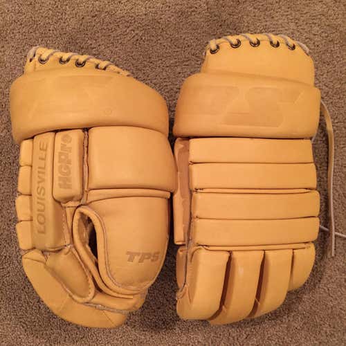 LOUISVILLE 14” TPS TAN LEATHER GLOVES (RARE)