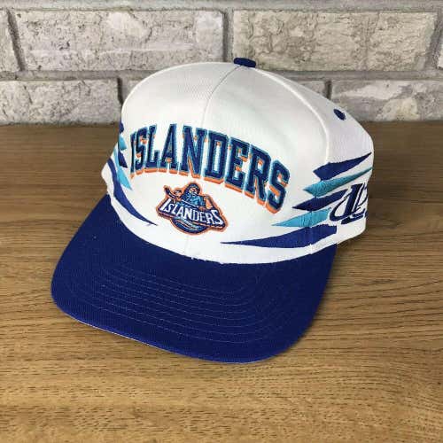 RARE VTG 90s Logo Athletic Diamond Cut New York Islanders Snapback Hat Vintage