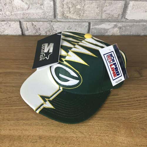 NWT VTG 90s RARE Greenbay Packers Shockwave Starter Hat Cap Vintage NFL Snapback