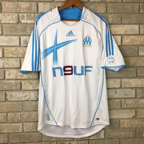 Adidas N9UF DROIT AU BUT Mens Large White Soccer Jersey Football Blank France