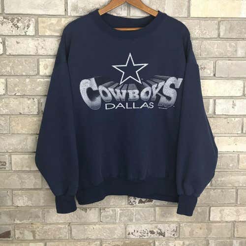 Vintage 90s Dallas Cowboys NFL Football Sweatshirt Crewneck Spellout Big Logo OG