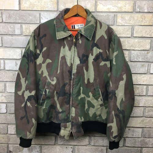 VINTAGE 80s 90s CAMO SUB ZERO Lined Jacket Coat Mens LARGE Vtg Made In USA Hunt