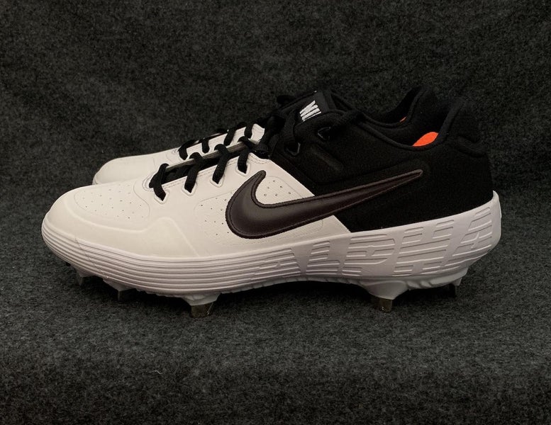 Nike Alpha Huarache Elite 2 Low Baseball Cleats White/Black AJ6873-102 Size 9.5