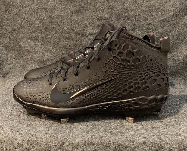 Nike Force Trout 5 Pro Metal Baseball Cleats Black White AH3372 010   Size 10