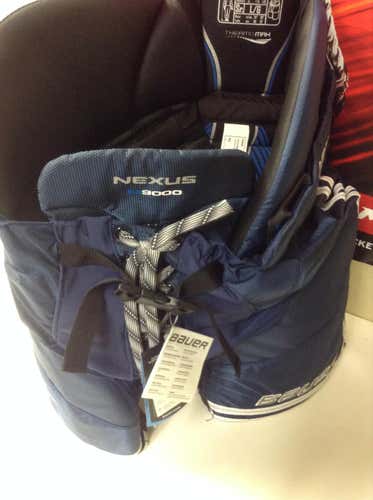 New Bauer NEXUS 9000 Hockey Pants Senior LARGE Navy/Silver