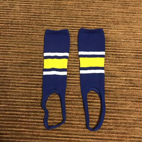 Royal Blue, Yellow, and White Baseball Stirrups
