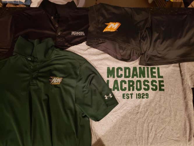 McDaniel College team issued polos, shorts, and t-shirt