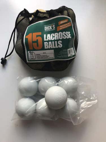 7 new and 12 used lacrosses balls