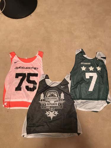 Three Lacrosse Jerseys (3d Bluechip Showcase, NLF Futures Showcase, NXT Showcase All Star Game)
