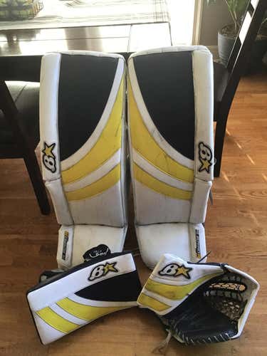 Brian's Optik - Subzero 3 - Gnetik Pro 3 Full Custom goalie pad Set Leg Pads, Glove, Blocker NCAA