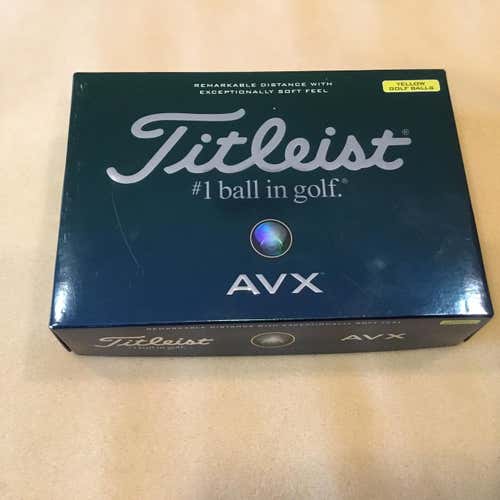 Box Of 12 Titleist AVX Yellow Golf Balls