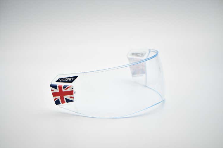 Ronin Hiro-7 PRO Hockey Visor (CE Certified) Straight-Mod (w/ custom UK "caps")