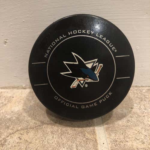 Sharks Game Used Puck