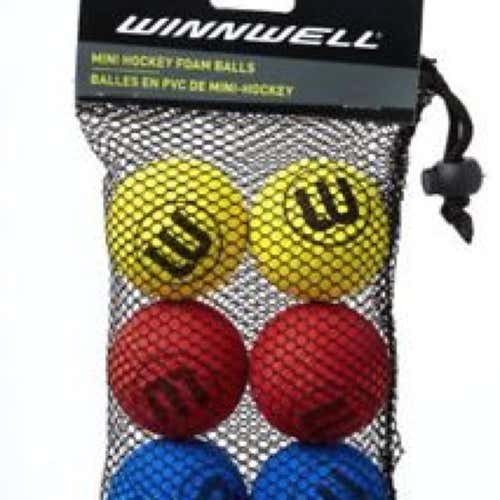 Brand New Winnwell Knee Hockey Balls 6 Pack