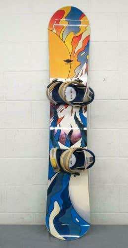 SIMS Search 157cm Twin-Tip All-Mountain Snowboard w/Burton Freestyle Bindings