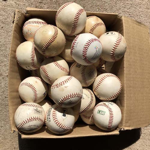 Baseballs - Lot of 28 Used - Synthetic Cover