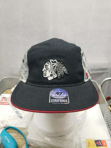 Chicago Blackhawks '47 5 Panel Hat Sample Strapback NHL hockey Rare