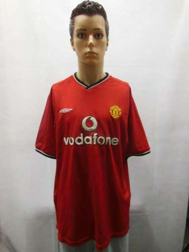 Manchester United 2000-2002 Red Jersey Kit Mallot Umbro XL Beckham Giggs