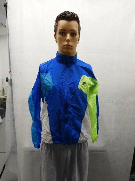 VTG 80s Nike Air Track Jacket Grey Tag Purple Sz Medium M Running Tennis