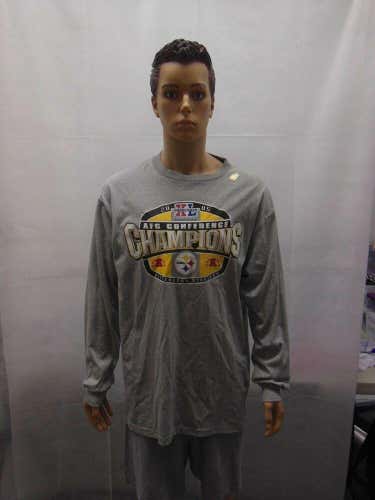 NWT Pittsburg Steelers 2005 AFC Champions Long Sleeve shirt Mens XL Superbowl XL