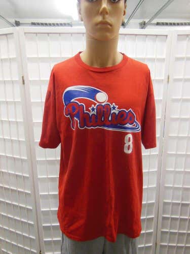 Shane Victorino Philadelphia Phillies Shirt Red Mens L Vintage MLB