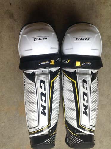 CCM Super Tacks AS1, Shin Pads, Senior, 16"