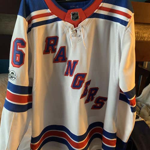 Brady Skjei New York Rangers Away Authentic Adidas Jersey Men’s XL (with NHL100 patch)