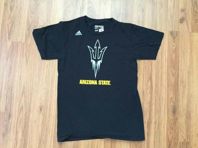ASU Sun Devils Arizona State University NCAA Adidas Go To Tee Sz S T Shirt!