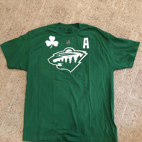 Reebok Zach Parise Minnesota Wild St. Patrick’s Day Jersey Shirt Adult XL