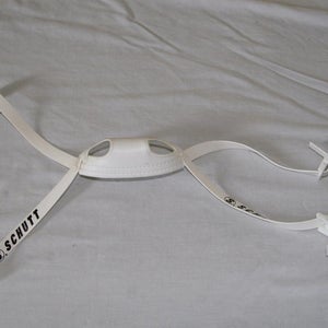 New, Adult Schutt White 4pt Mid/High Hook UP Soft Cup Helmet Chin Strap