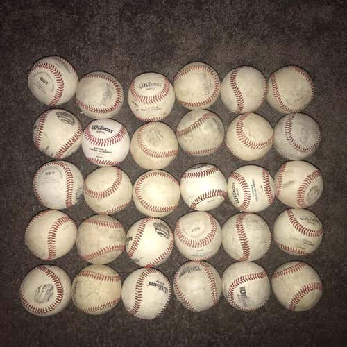 30 Used Wilson Baseballs