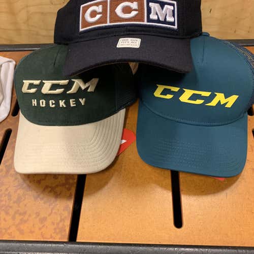 New CCM Hat Adult 3-pack