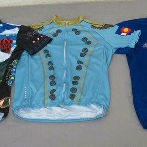 (3) Cycling Jerseys Men's M Pace Sandoz Primal Wear Bailey Hundo & Triple Bypass