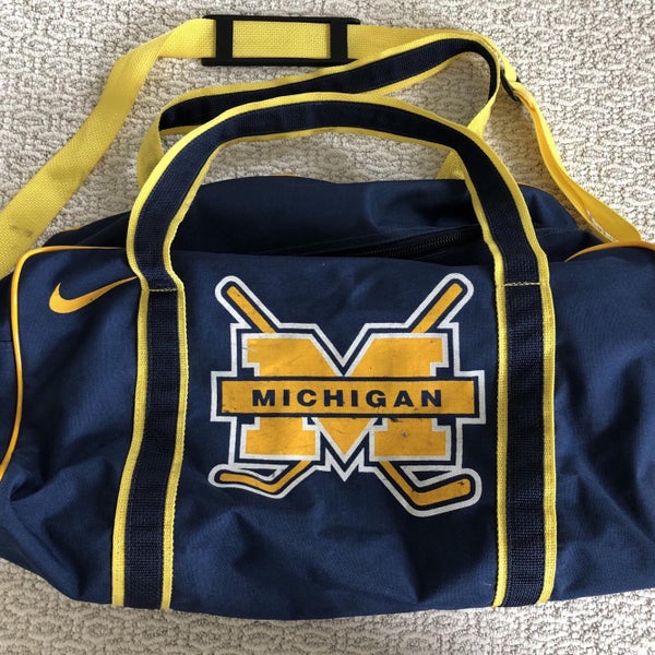 Extremely RARE Team Issue Michigan Hockey Nike Team Travel Bag - pro Stock return