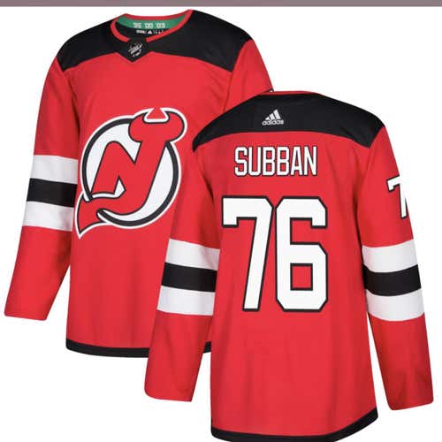 PK SUBBAN #76 New Jersey Devils Replica Home Red Jersey