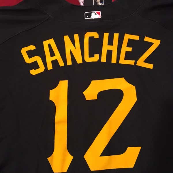 新発売の Pirates Pittsburgh #12 Sanchez Freddy Authentic MLB Majestic 応援ユニフォーム、ウエア