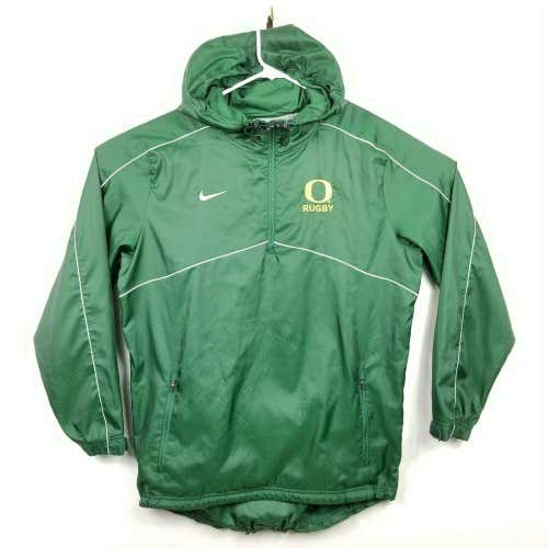 Nike Oregon Ducks Rugby Hooded Rain Jacket Vented Windbreaker Mens Small