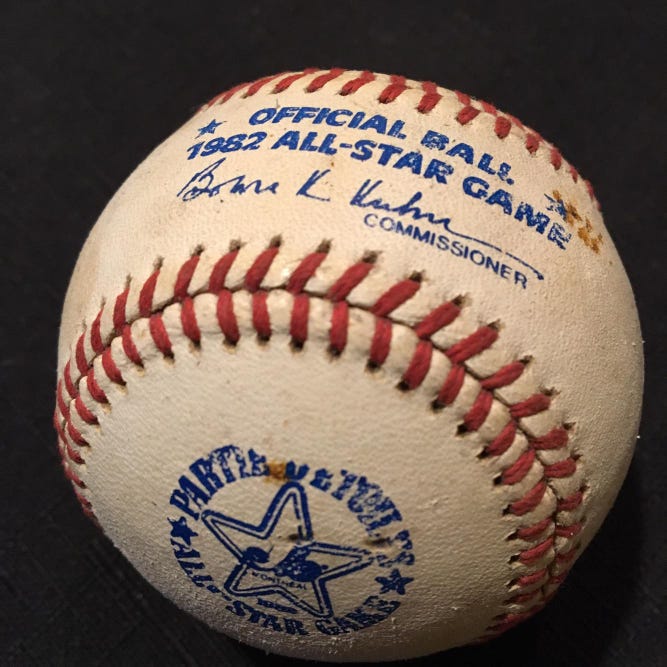 Montreal Expos 1982 MLB All Star Game Rawlings Baseball Ball - Game Used? READ!