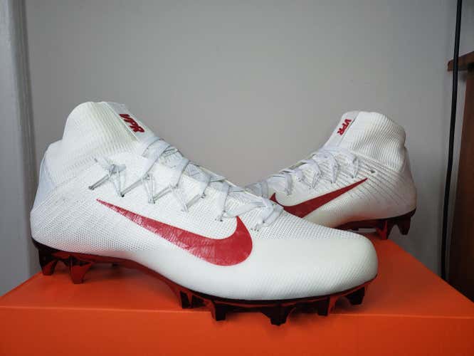 Nike Vapor Untouchable 2 JEWELS Football Cleats White/Orange 835831-101 Size 11.5