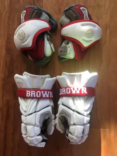 Brown University Gloves, Pads, Helmet