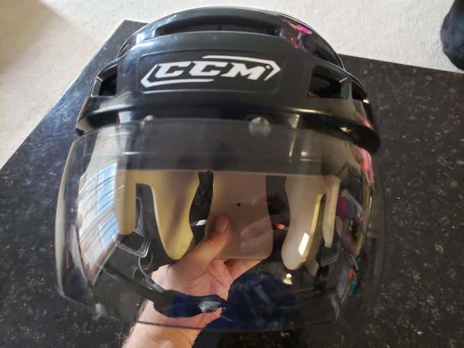 Used CCM Vector V08 Helmet pro stock with Oakley visor
