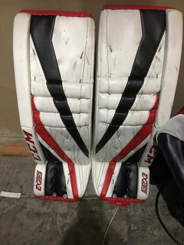 CCM Extreme Flex III 3  Pro Goalie Leg Pads Senior Pro Stock  Canadian Made 34+2