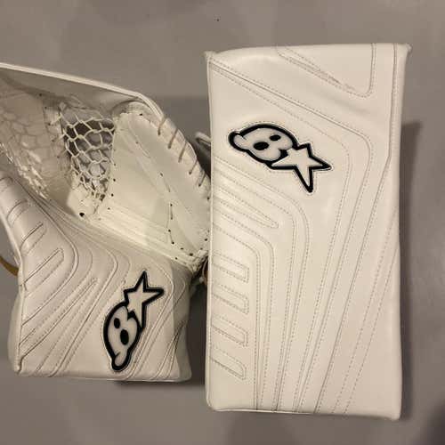 New Optik Goalie Glove & Blocker Regular Senior Pro Stock