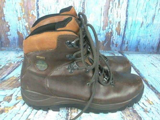 Merrell Ridge Gore-Tex Brown Leather Hiking Trail Boots Vibram Men's Size: 10