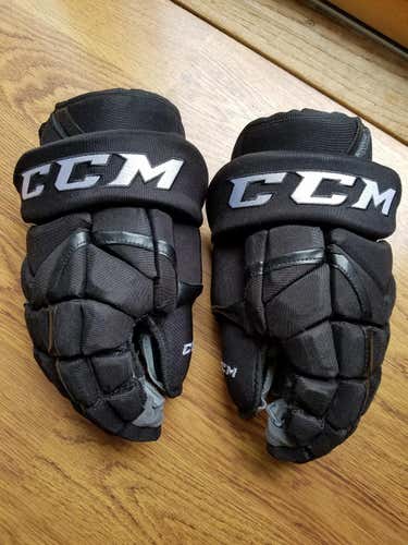 Black 14" CCM HG12 Gloves Senior Pro Stock